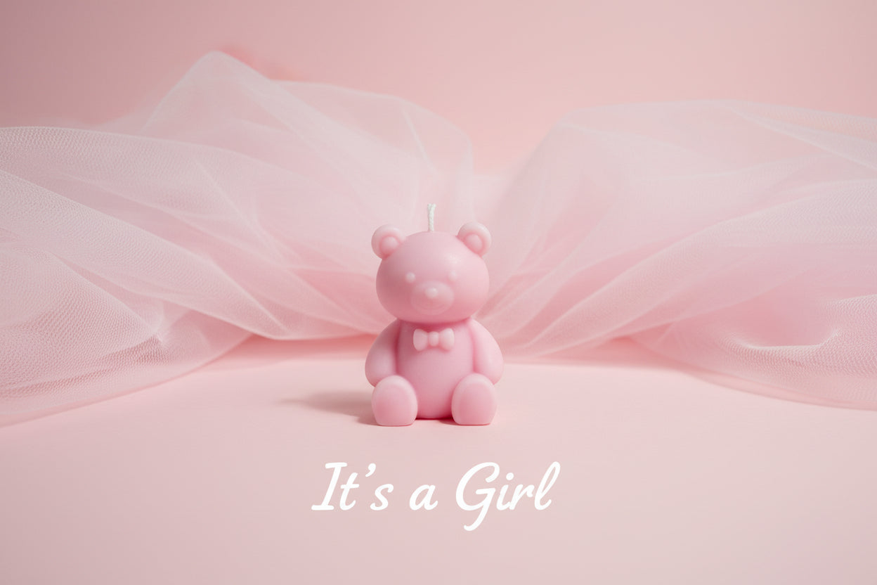 Mini Baby Bear - Μίνι Κερί Αρκουδάκι | Ενθύμιο Βάπτισης & Baby Shower