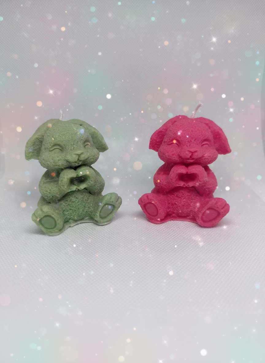 Cute Bunny Candle – Handmade