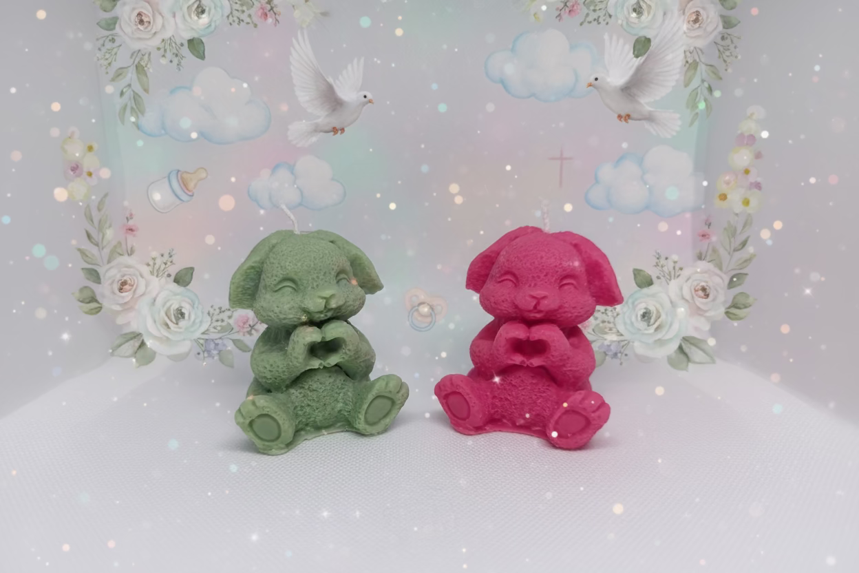 Cute Bunny Candle – Handmade