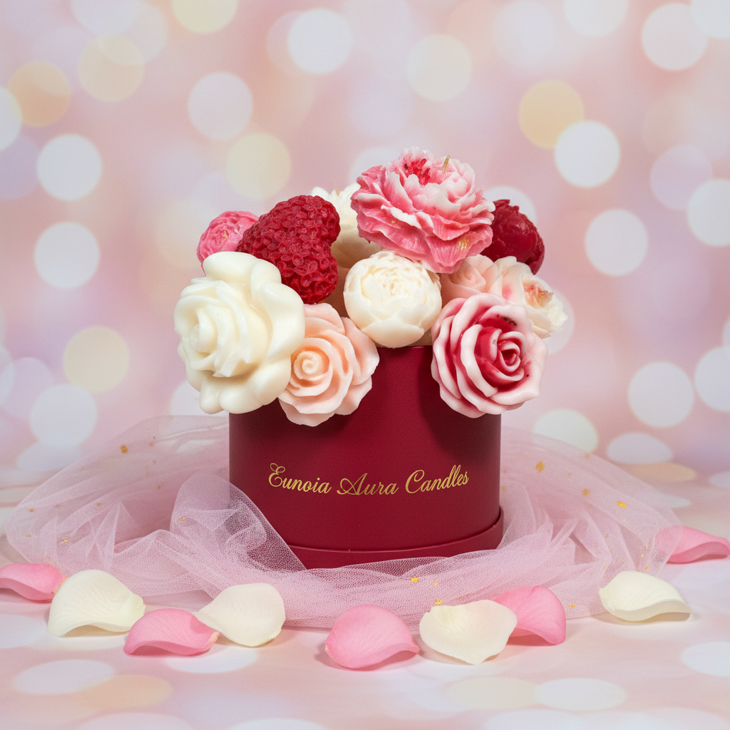Valentine Κέρινη Ανθοσύνθεση