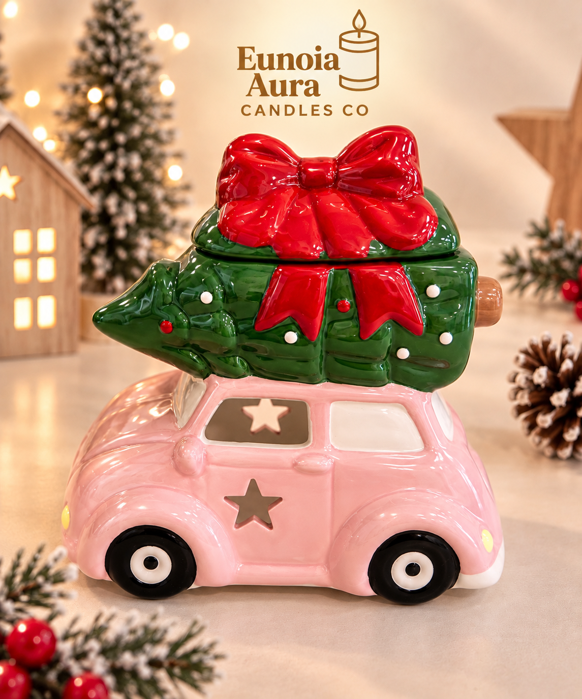 Pink Car With Christmas | Καυστήρας