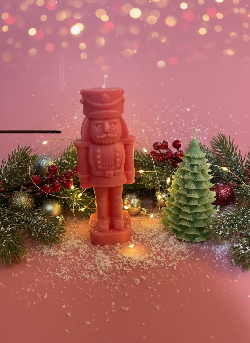 Christmas Candle Set – Nutcracker, Tree & Gnome