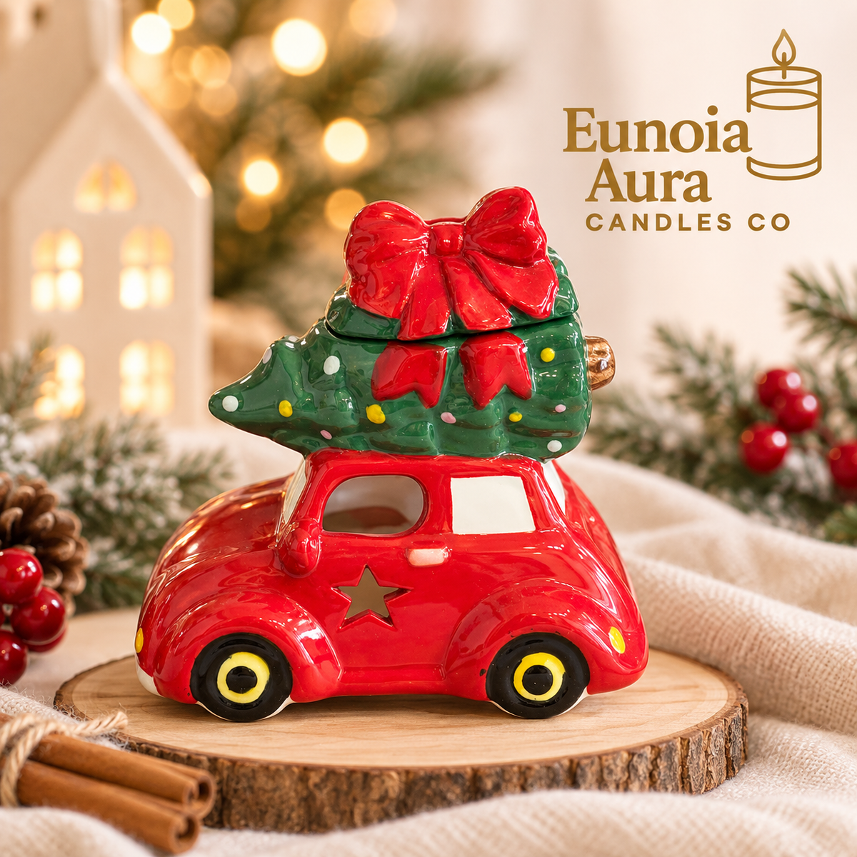 Red Car with Christmas Tree – Aroma Burner