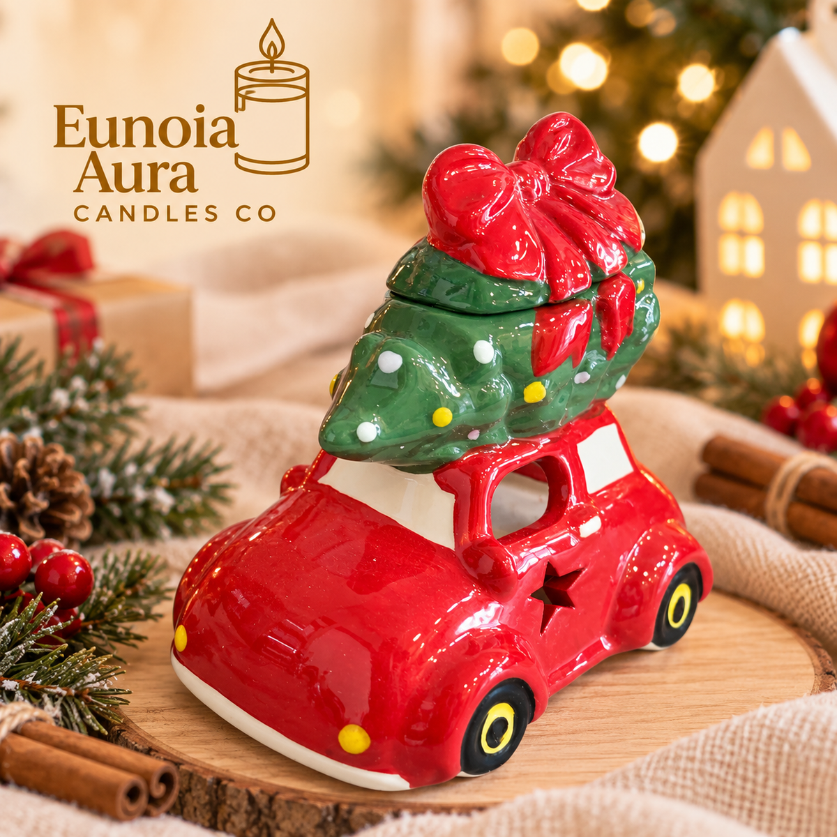 Red Car with Christmas Tree – Aroma Burner