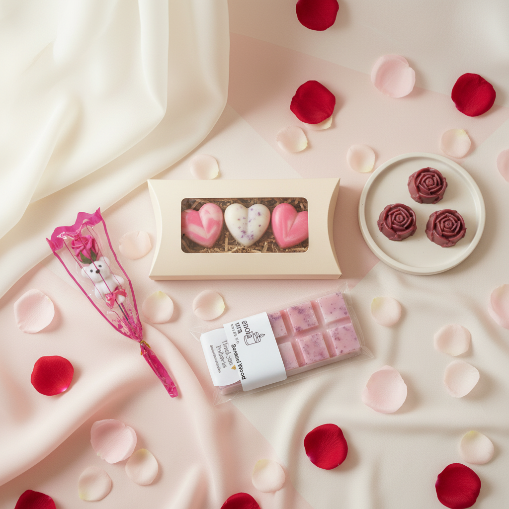 Valentine's Box Premium - Wax Melts & Teddy Bear Gift Set